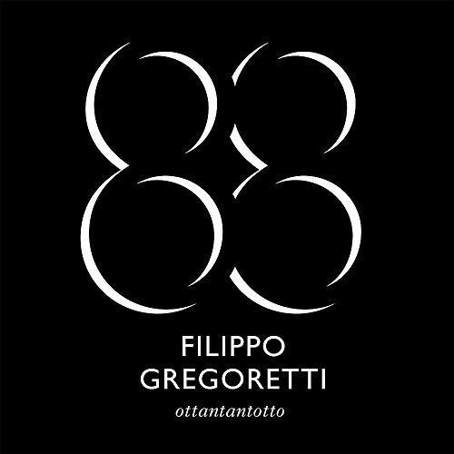 The image is a black square with white text and graphics. Alt text: Black album cover with large white "88" and "Filippo Goretti" text.