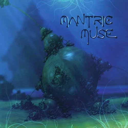 CD cover with a dark, ornate, plant-like sculpture in blue tones.