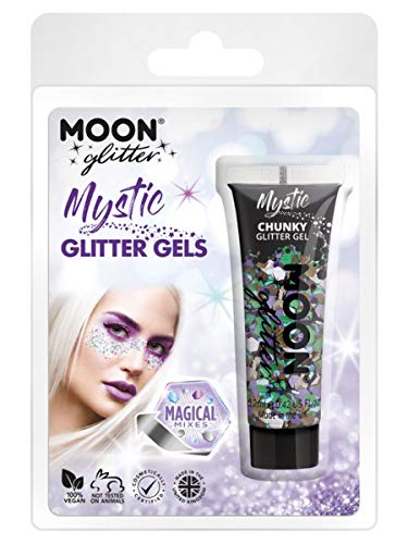 Smiffys Moon Glitter Mystic Chunky Glitter Gel, Mixed Colo