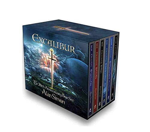 "CD box set with 'Excalibur' title, sword artwork, and multiple discs inside."