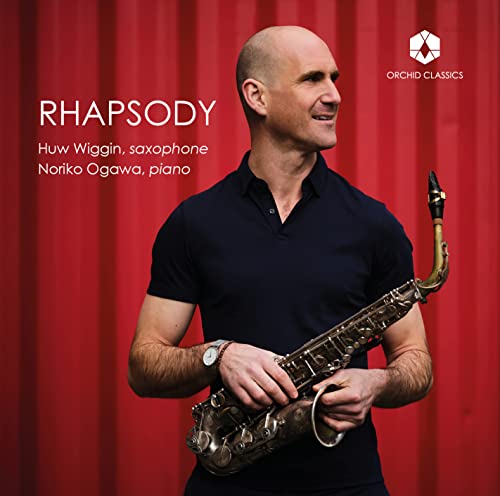 CD cover featuring saxophonist Huw Wiggin and pianist Noriko Ogawa.