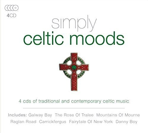 "CD cover with Celtic cross, green and gray text on white background."