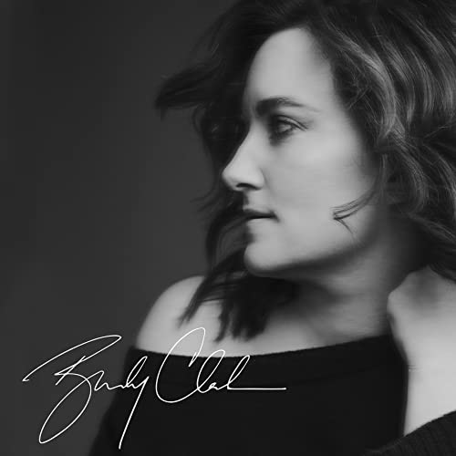 Black and white portrait of Brandy Clark, album cover art.