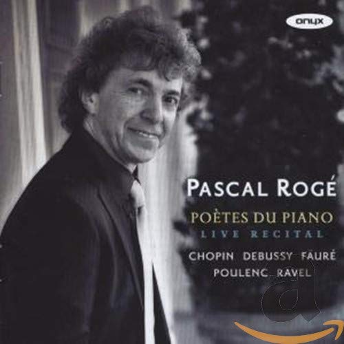 CD cover featuring pianist Pascal Rogé in a formal portrait.