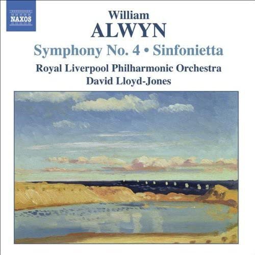 CD cover for Alwyn’s Symphony No. 4 featuring a coastal landscape.