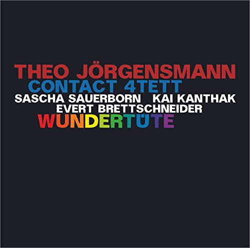 Black CD cover with colorful text listing artist names: Brettschneider, Jorgensmann.