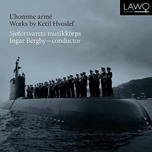 "CD cover with black and white image of musicians on a submarine."