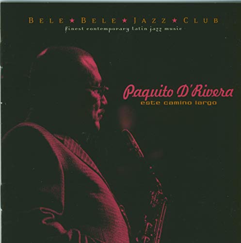 CD cover featuring Paquito D’Rivera with saxophone, red and dark green tones.