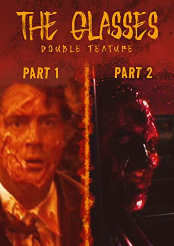 DVD cover for "The Glasses" Parts 1 & 2, featuring a distressed face.