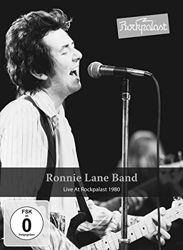Black and white DVD cover of Ronnie Lane singing into a microphone.