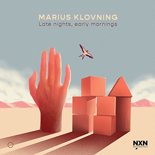 CD cover: hand, blocks, bird, and mountains in a painted style.