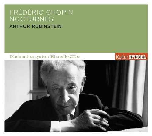CD cover featuring a portrait of pianist Artur Rubinstein in a suit.