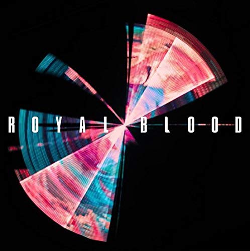 Royal Blood album cover: abstract pink and blue radial design with text.