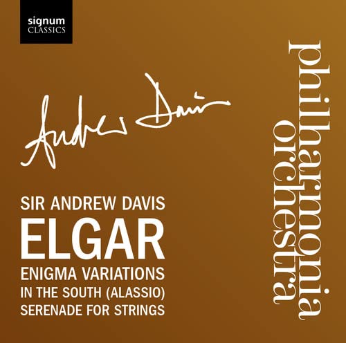 CD cover for Elgar’s Enigma Variations by the Philharmonia Orchestra.