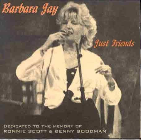 "CD cover featuring a black-and-white photo of Barbara Jay singing into a microphone."