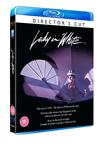 Lady in White" Blu-ray cover featuring a ghostly figure and shadowy scene.