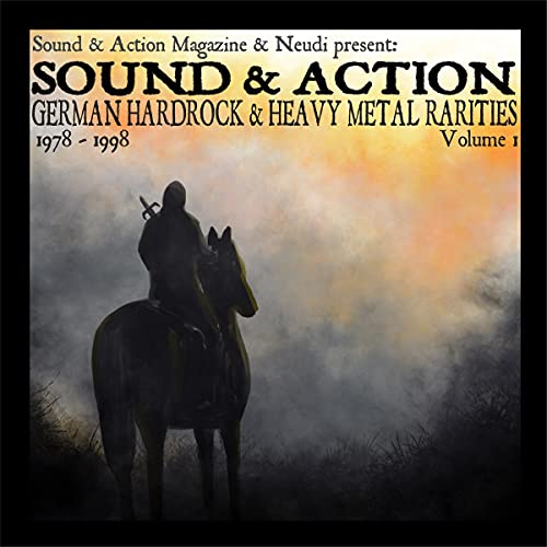 CD cover: knight on horseback against a smoky orange background.