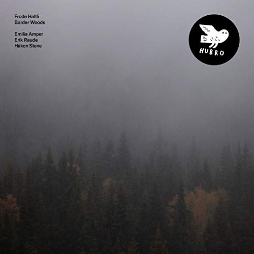 Album cover: misty forest with text and a white owl logo.