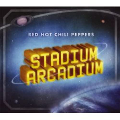 Red Hot Chili Peppers “Stadium Arcadium” CD album cover, blue and gold.