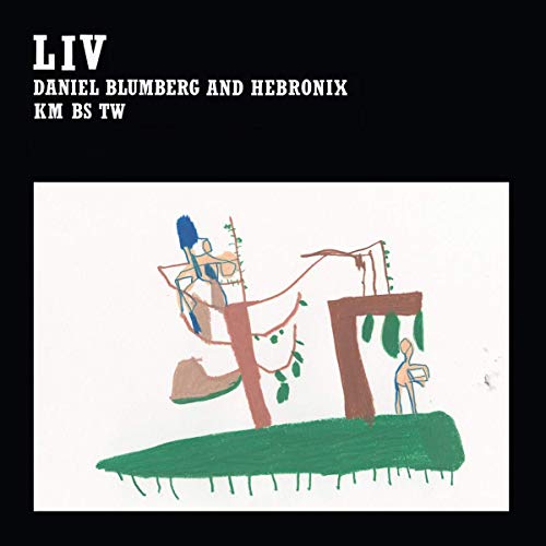A vinyl record cover with a childlike drawing on a white background, surrounded by black.