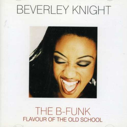 Beverley Knight's album cover featuring a smiling woman with closed eyes and open mouth.