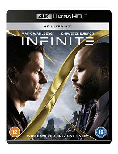 Blu-ray cover for “Infinite” featuring Mark Wahlberg and Chiwetel Ejiofor.