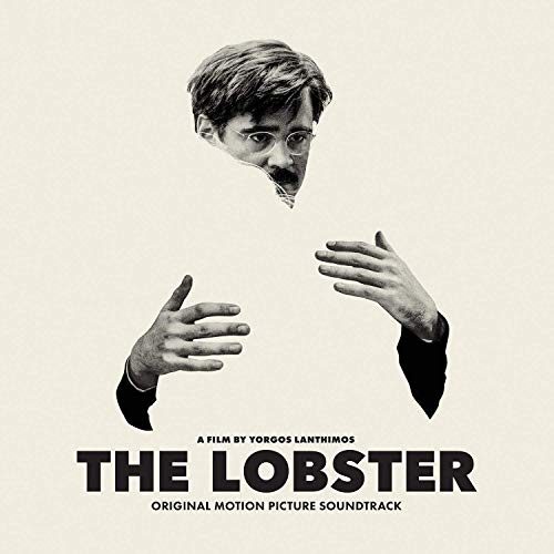 The Lobster soundtrack vinyl cover featuring a man with distorted face and hands.