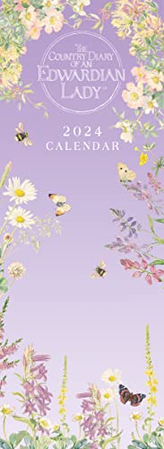 2024 The Country Diary of An Edwardian Lady Slim Wall Calendar Month To View