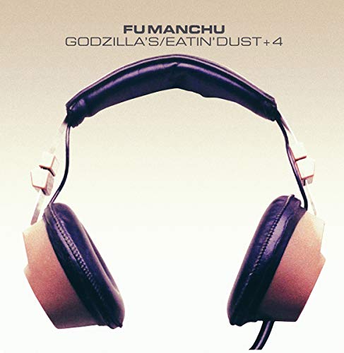CD cover for Fu Manchu’s “Godzilla’s/Eatin’ Dust +4” featuring headphones.