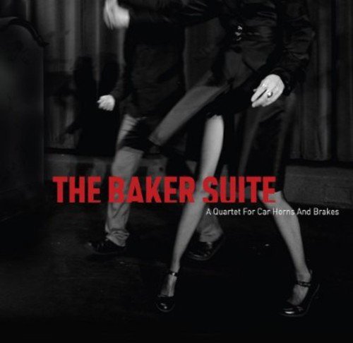 "Black and white album cover with dancing couple and red title text."
