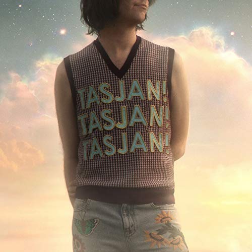 Album cover featuring Tasjan Aaron Lee in a patterned vest, starry background.