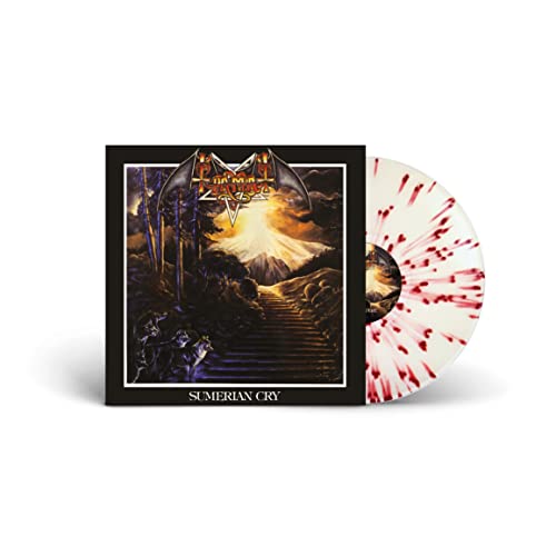 “Tiamat - Sumerian Cry” vinyl record with dramatic cover art and red splatter effect.