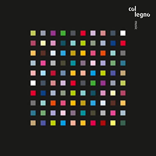 CD cover with a grid of colorful squares on a black background.