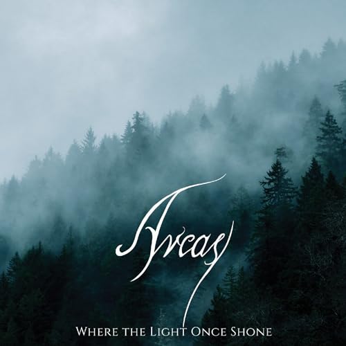 Foggy forest landscape with the band name "Arcas" in white script.