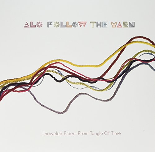 Vinyl record cover: "Alo - Follow The Yarn" with colorful yarn illustration.