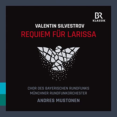 CD cover for Valentin Silvestrov’s “Requiem Für Larissa” with a fractured bird image.