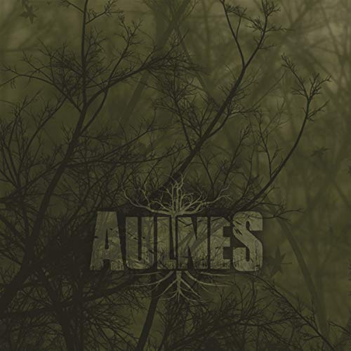 Dark forest scene with the band name "Aulnes" in textured lettering.