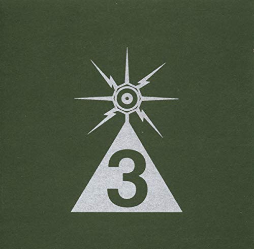 Green album cover with a silver triangle and starburst design, number 3.