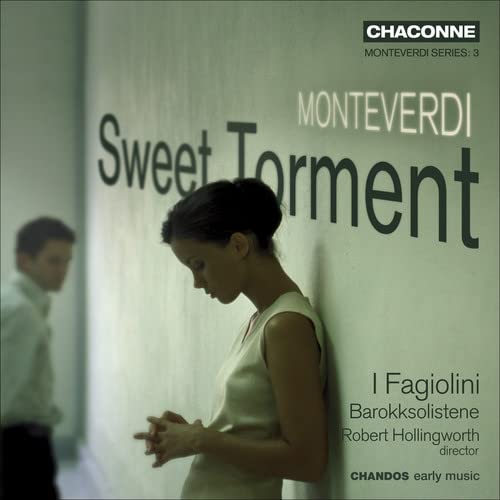 CD cover: couple leaning against a wall, text “Monteverdi Sweet Torment”.