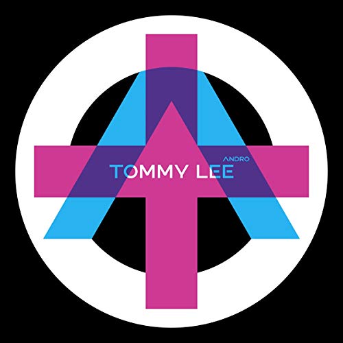 "Album cover with geometric shapes and 'Tommy Lee Andro' text on a black background."