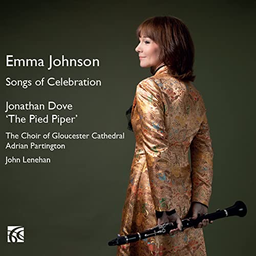 CD cover featuring Emma Johnson with a recorder, and text details.