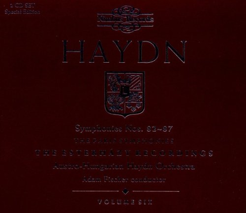 Dark red album cover with silver text, featuring "HAYDN" and a crest emblem.
