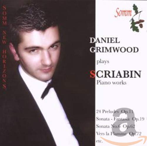 CD cover featuring pianist Daniel Grimwood and Scriabin's piano works.