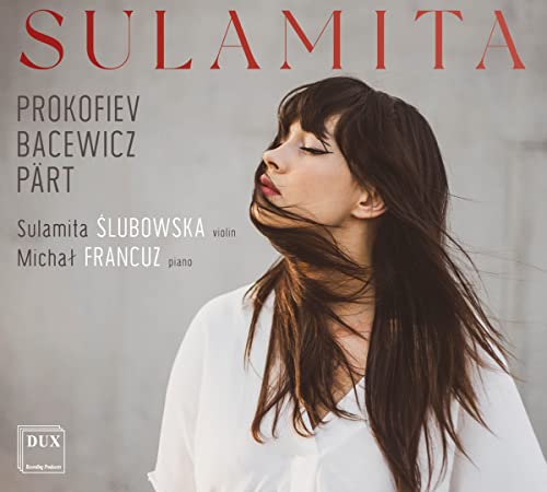 CD cover featuring violinist Sulamita Slubowska with long, dark hair.