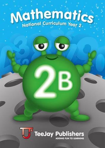 A green alien character on a grey surface with "Mathematics National Curriculum Year 2" text.