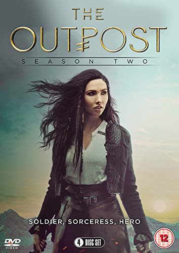 DVD cover for "The Outpost Season 2" featuring a woman with flowing dark hair.