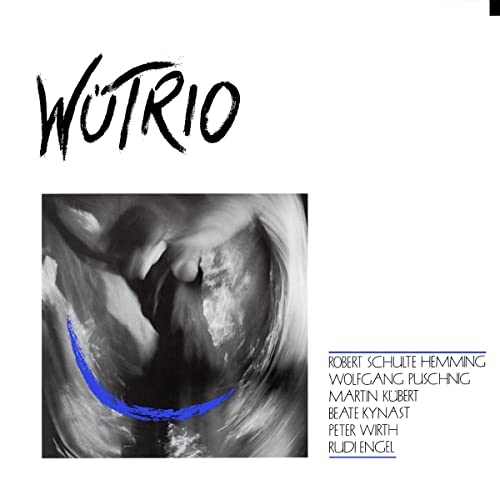 CD cover for Wutrio, featuring abstract portrait and white text.