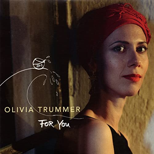 CD cover: portrait of Olivia Trummer wearing a red headscarf.