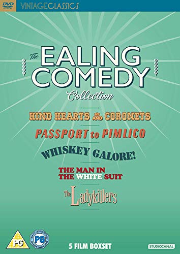 DVD cover for "The Ealing Comedy Collection" with film titles listed.