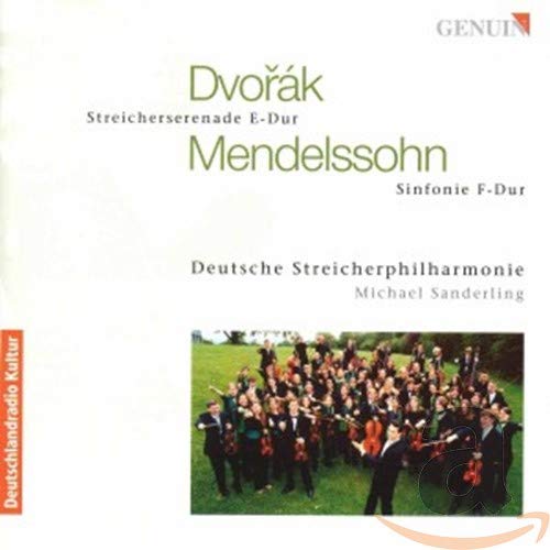 CD cover featuring an orchestra in a field, with composers’ names.